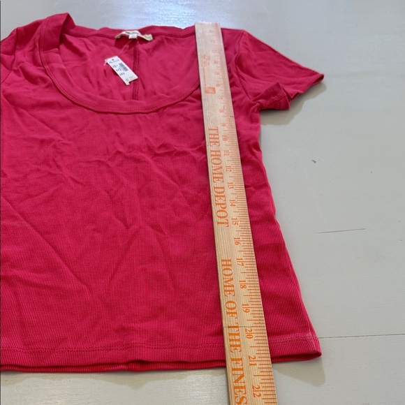 Madewell (Re)generative Cotton Ribbed Scoopneck Tee Size XS - Picture 8 of 13